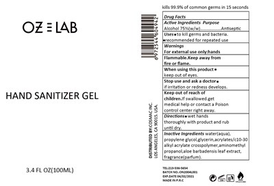 Image Of Label (Ozlab Hand Sanitizer 100 mL 75)